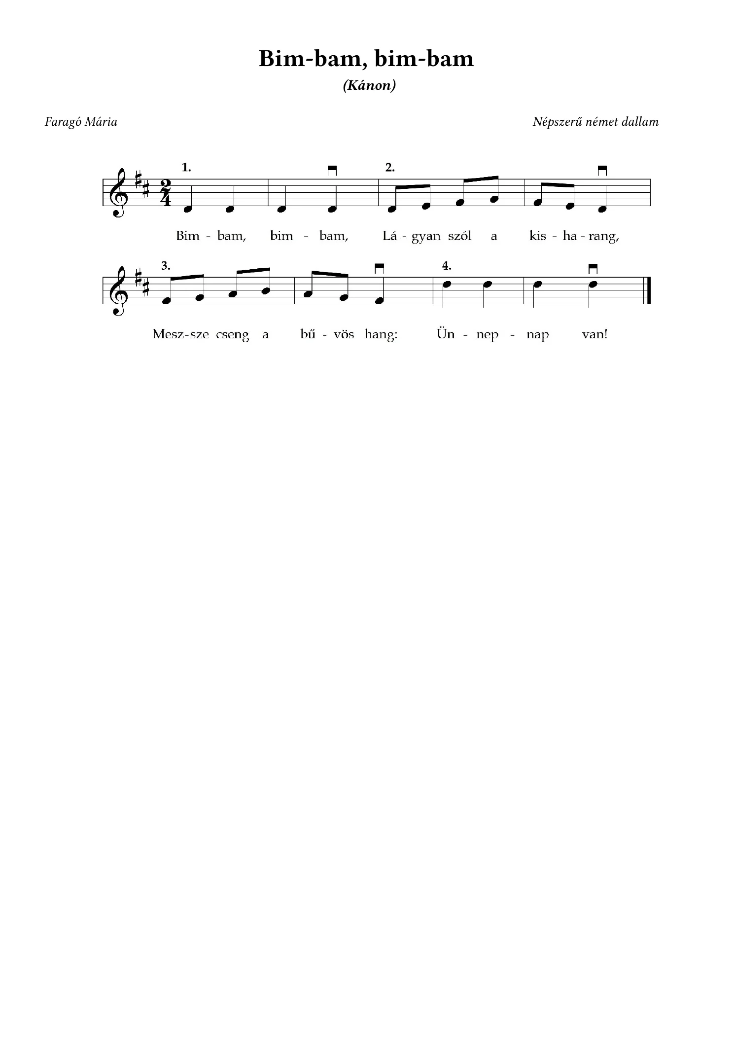 Bimmbamm – kotta, 1. oldal