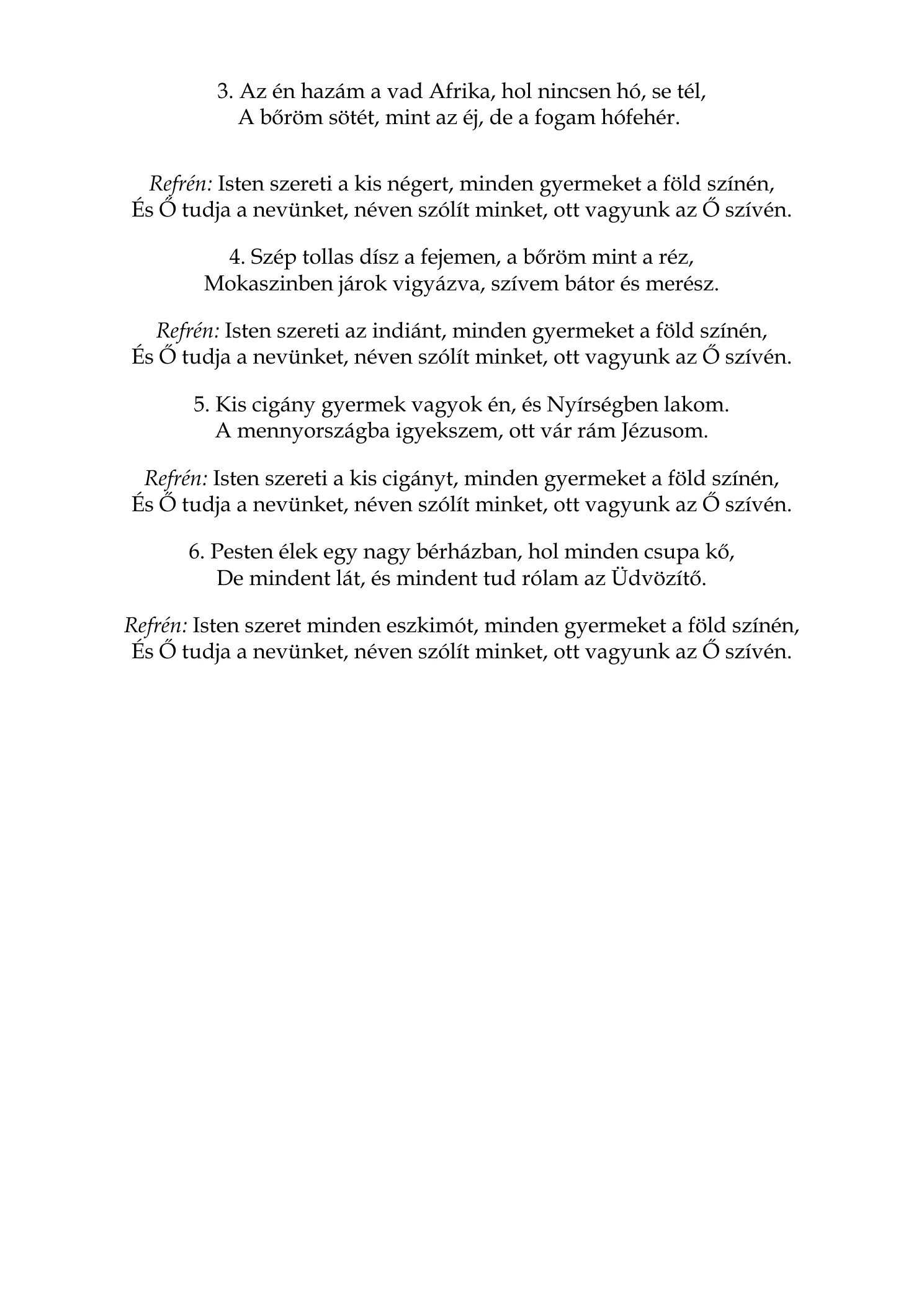 Isten szeret minden gyermeket – kotta, 2. oldal