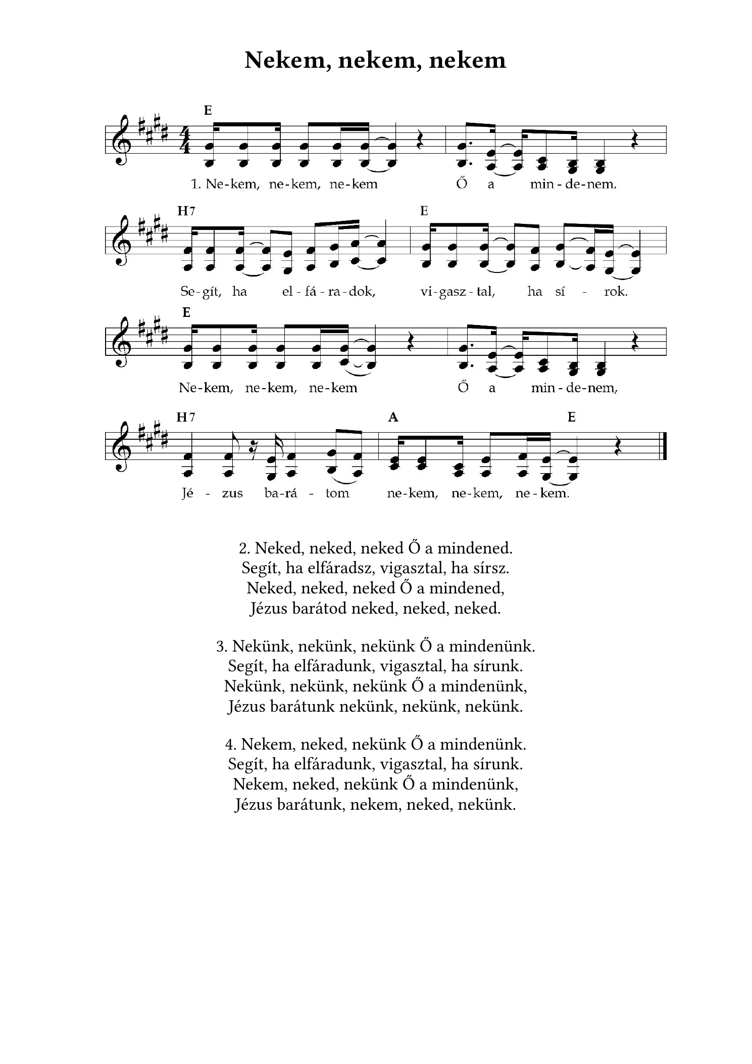 Nekem, nekem nekem – kotta, 1. oldal