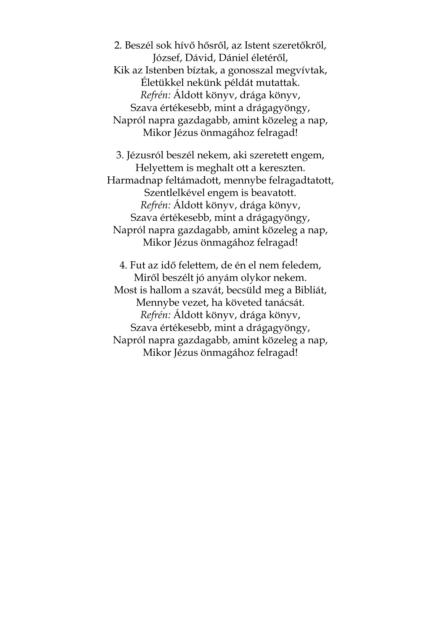Van egy könyv – kotta, 2. oldal